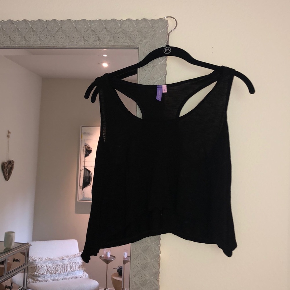Simple black crop top